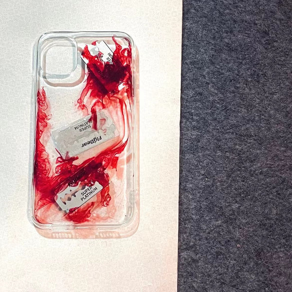 Goth Fake Blade and Bloody iPhone Case