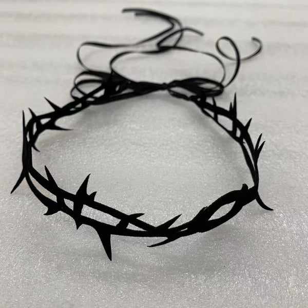 Goth Black Barbed Wire Choker