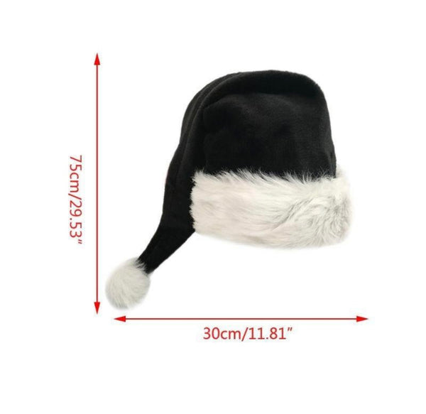 Goth Black Christmas Hat