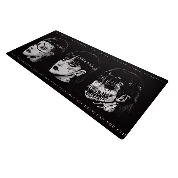 Cyper Punk Goth Animate Dark Aesthetic Keyboard Rectangular Mouse Pad